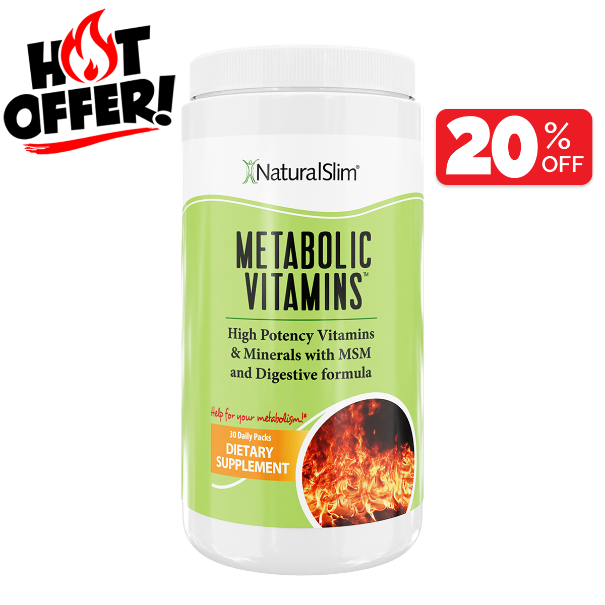 METABOLIC VITAMINS™ High Potency Vitamins for Metabolism, B-Complex with Niacin (B3) + Minerals