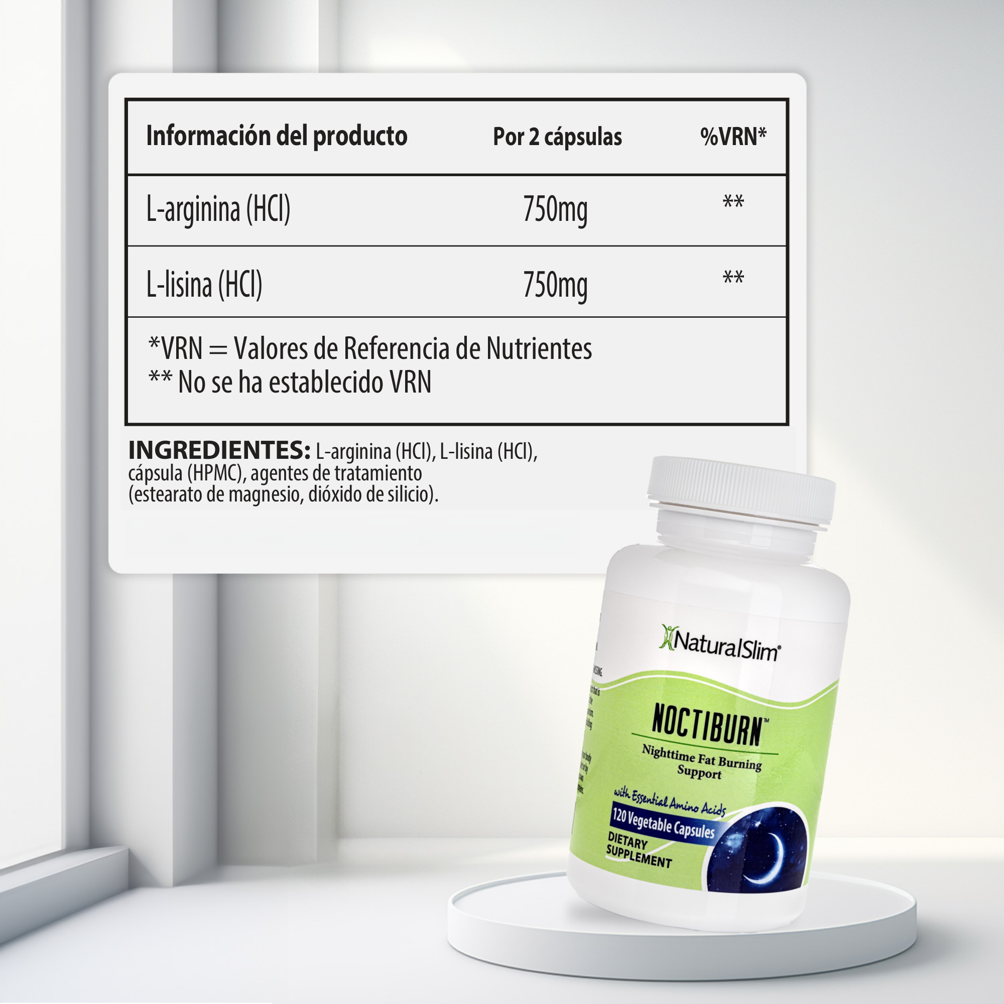 NoctiBurn información nutricional