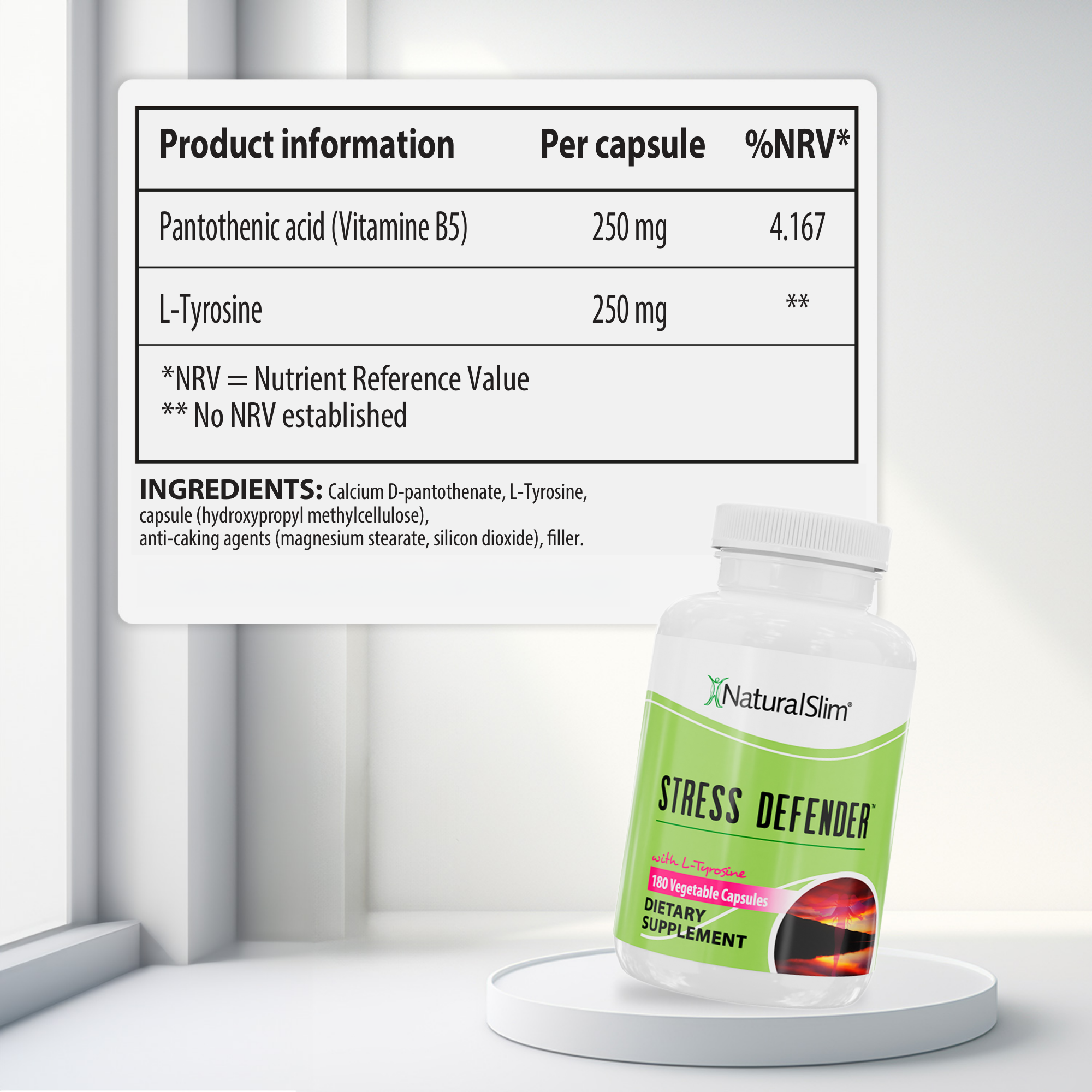 Stress Defender nutritional information