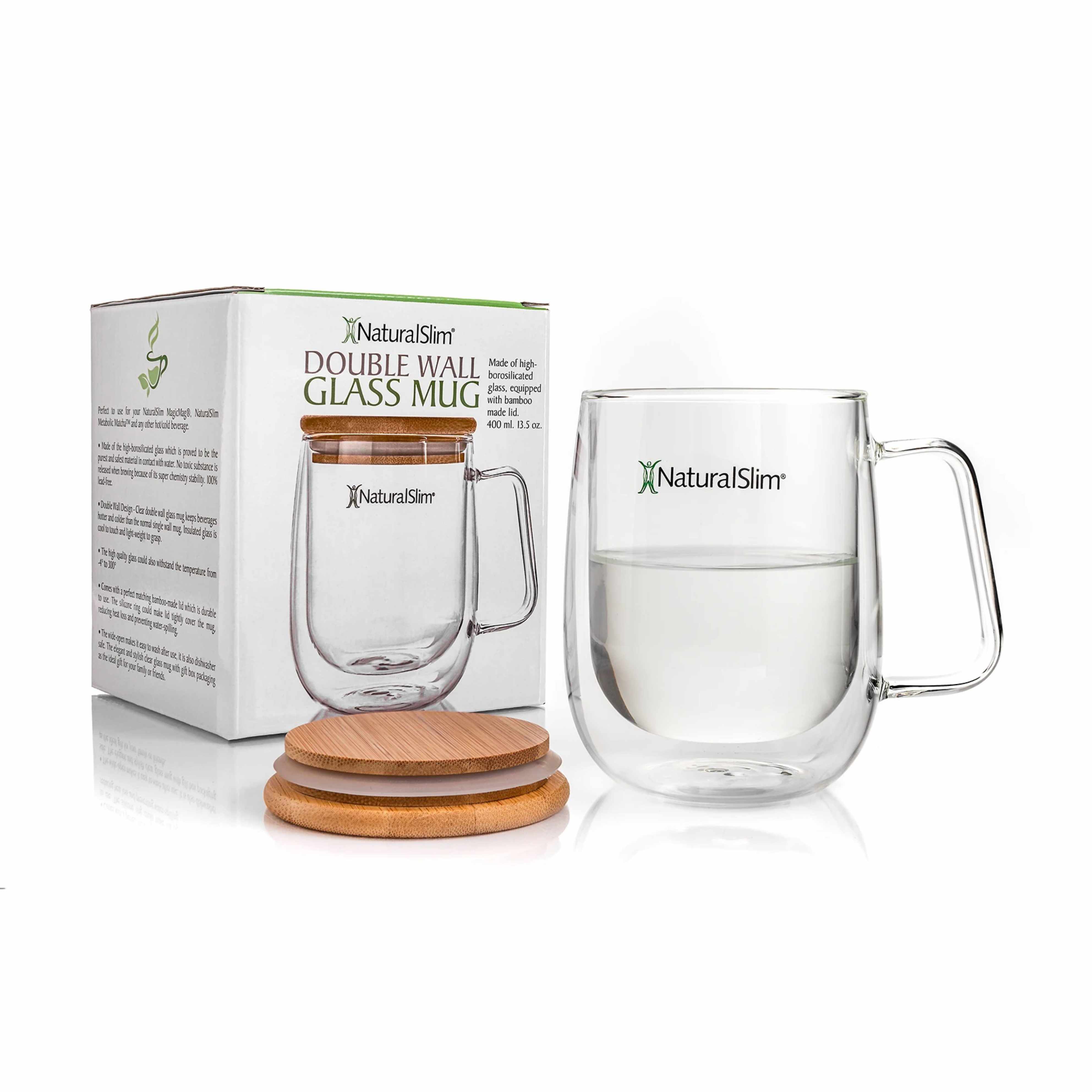 NaturalSlim® Double Wall Glass Mug