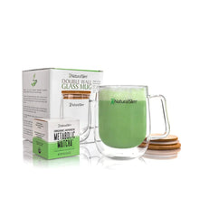 Cargar imagen en el visor de la galería, Metabolic Matcha® and NaturalSlim® Double Wall Glass Cup
