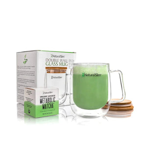 Metabolic Matcha® and NaturalSlim® Double Wall Glass Cup