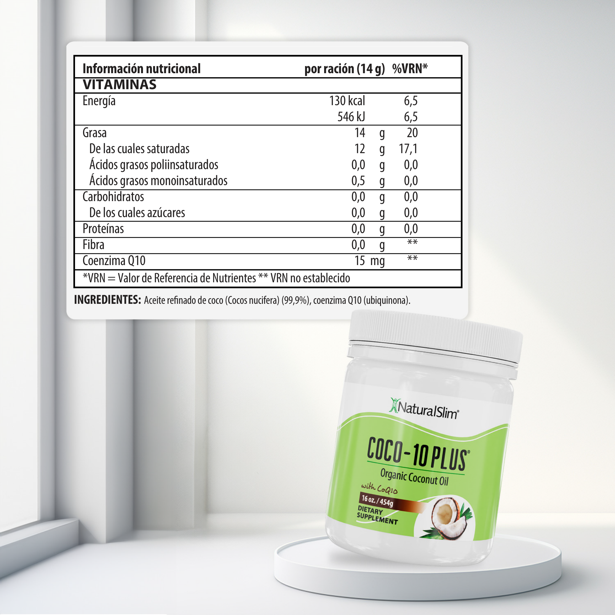 Coco-10 Plus información nutricional [facts]