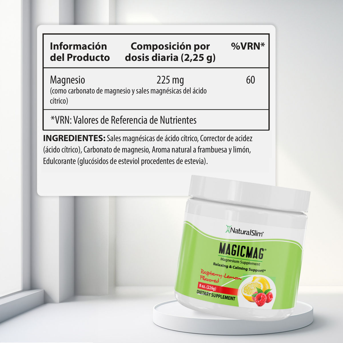 MagicMag Frambuesa-Limón información nutricional [facts:es]