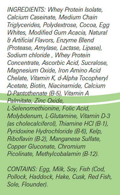 METABOLIC PROTEIN C-PLUS CHOCOLATE - ingredients list
