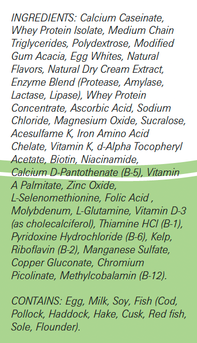 METABOLIC PROTEIN C-PLUS VANILLA - ingredients list