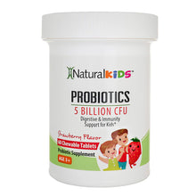 Afbeelding in Gallery-weergave laden, NaturalKids® PROBIOTICS™ Chewable Tablets 5 Billion CFUs per Serving | Chewable Probiotics Tablets 60 Chewable Tablets | Strawberry Flavor
