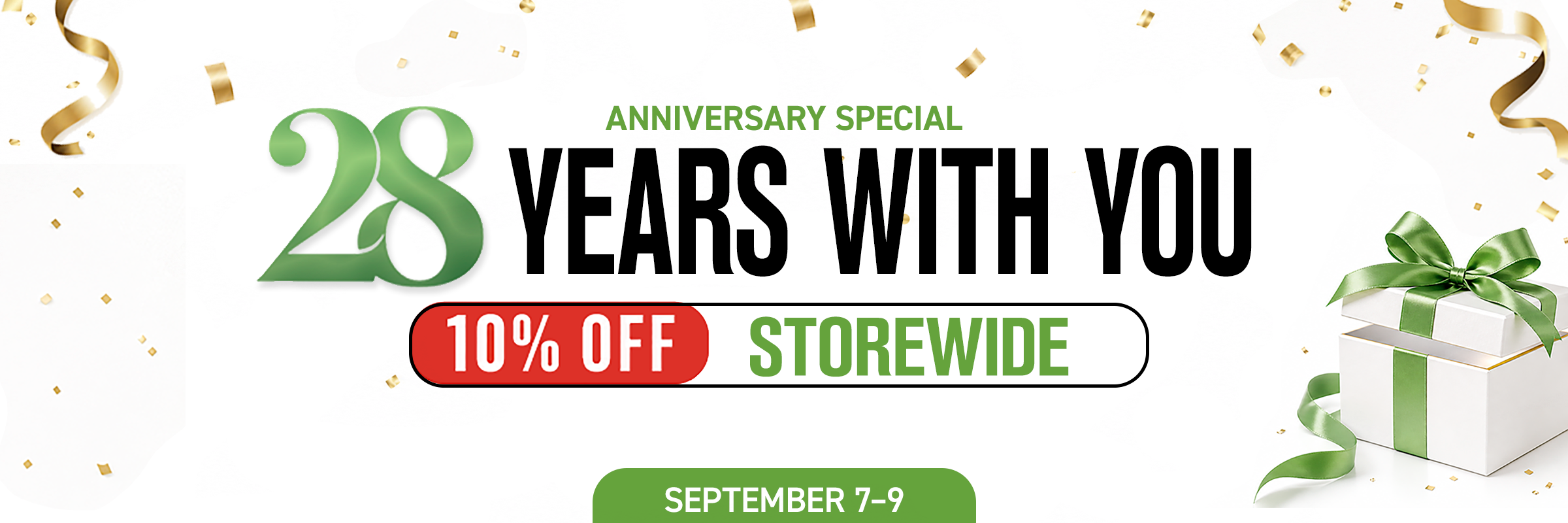 NaturalSlim 28 years anniversary, 10% off 7-9 September