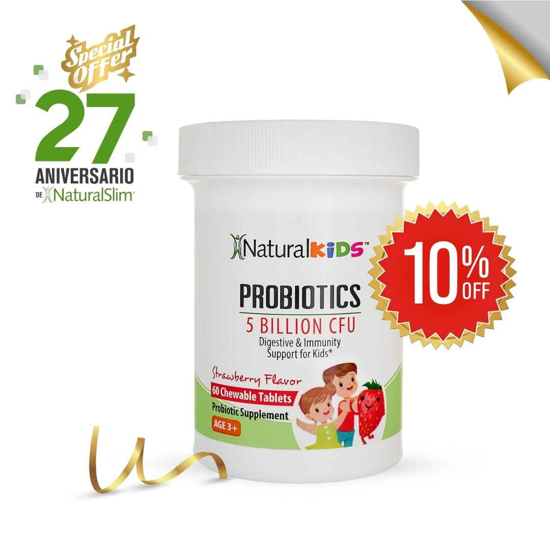 NaturalKids® PROBIOTICS™ Chewable Tablets 5 Billion CFUs per Serving | Chewable Probiotics Tablets 60 Chewable Tablets | Strawberry Flavor