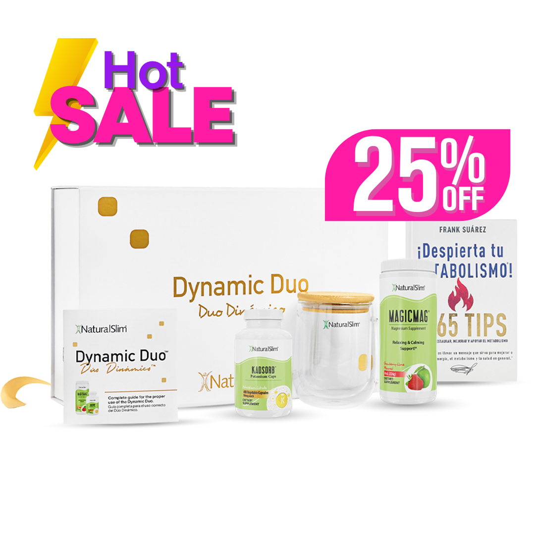 Dynamic Duo Gift Set | MagicMag®, Kadsorb®, Despierta tu Metabolismo! Book, Mug and Gift Box with Information Leaflet| Magnesium