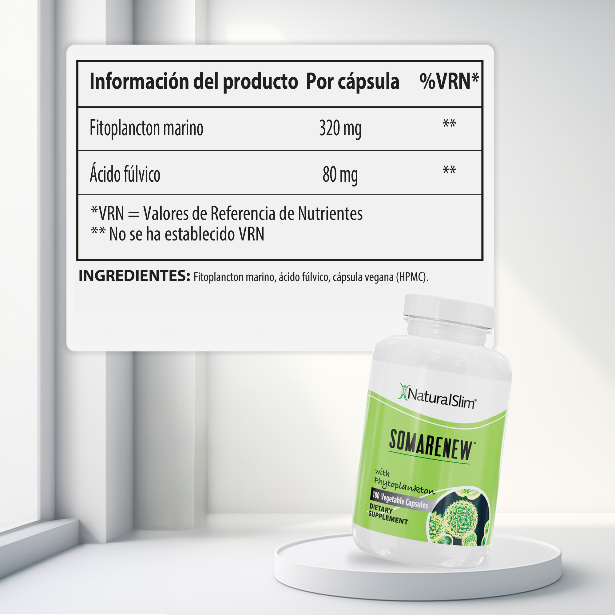 SomaRenew información nutricional