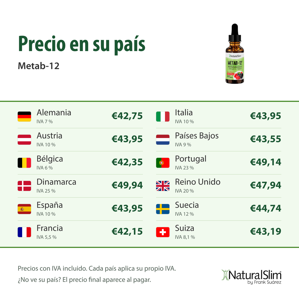 Precio en su país: Metab-12